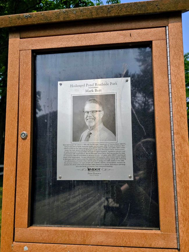 Sign at the scenic overlook on the Manistee River. | Image 17