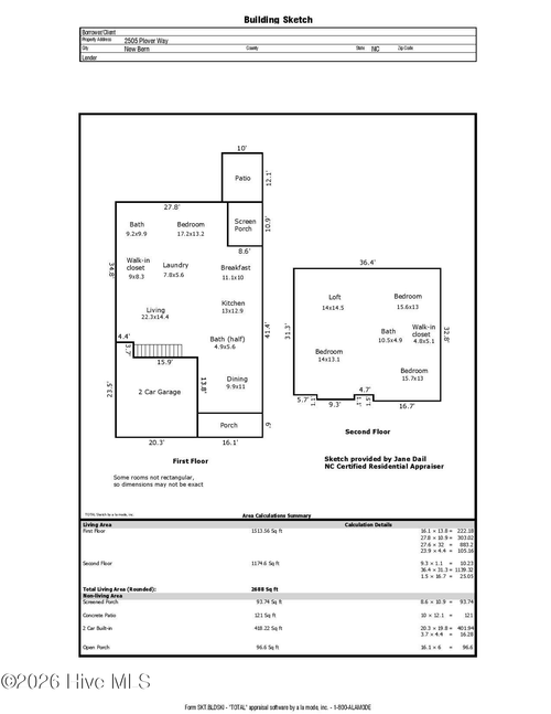 2505 Plover Way, New Bern, NC, 28562-5404 | Card Image