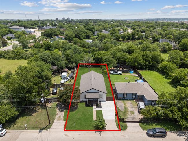 Aerial view of property and surrounding area featuring property parcel outlined | Image 32