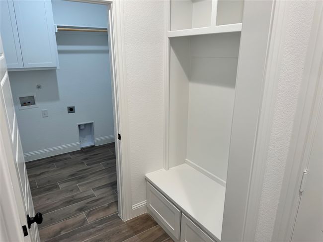 Mudroom with dark hardwood / wood-style flooring | Image 6