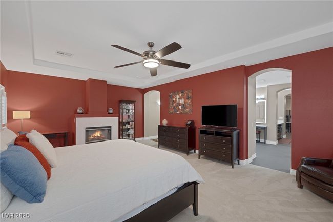 Fireplace w/ Solid Quartz Mantle & Hearth in Primary Bedroom | Image 31