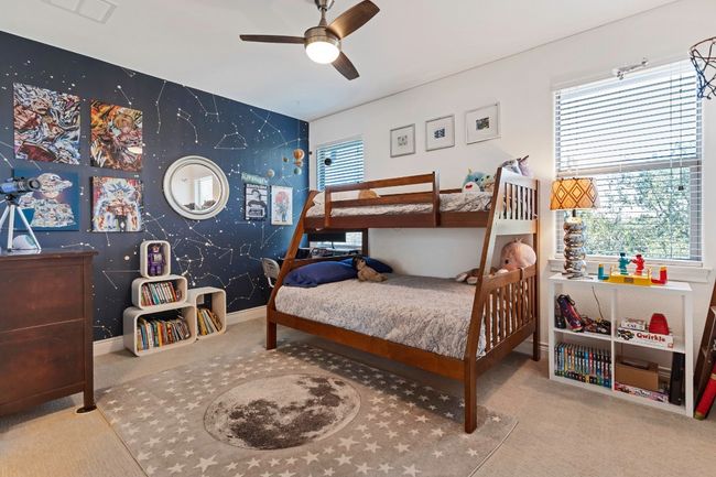 Carpeted bedroom with baseboards and ceiling fan | Image 21