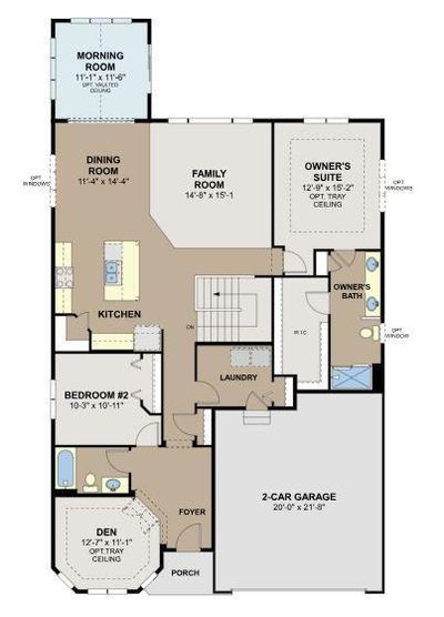 Grayson main floor render. Actual style, configuration and selections may vary. | Image 2