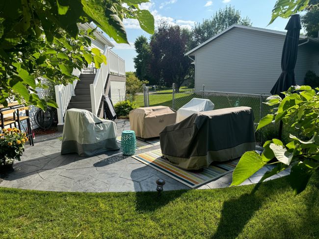 Recently added stamped concrete patio | Image 42