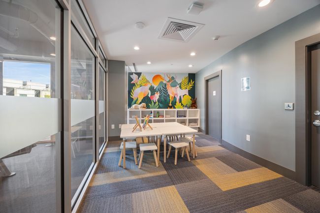 Carpeted dining space with baseboards, visible vents, and recessed lighting | Image 24