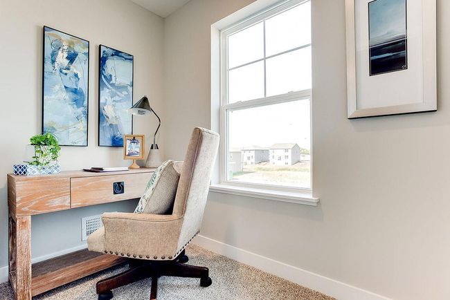Office nook upstairs off of the loft. Photo of model home, color & options will vary. | Image 13