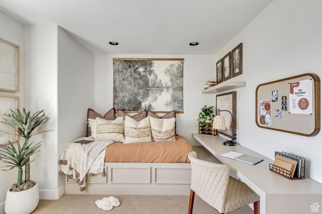 Carpeted bedroom with recessed lighting | Image 15
