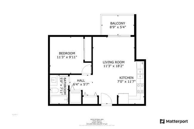 504 - 13768 108 Avenue, Condo with 1 bedrooms, 1 bathrooms and 1 parking in Surrey BC | Image 14