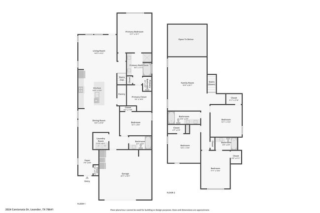 2024 Cantonata Dr, House other with 5 bedrooms, 4 bathrooms and 2 parking in Leander TX | Image 6