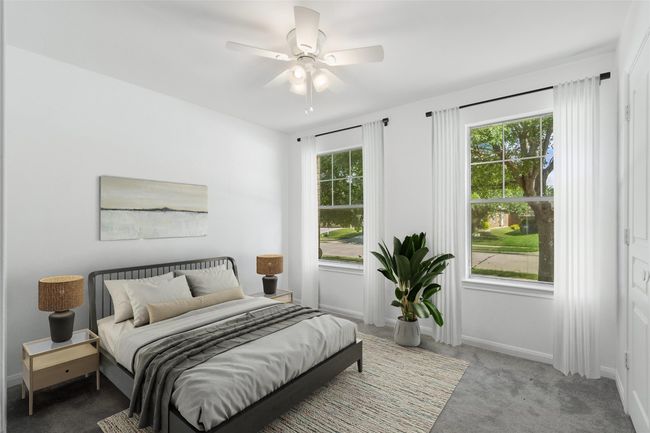 Carpeted bedroom with baseboards and ceiling fan | Image 20