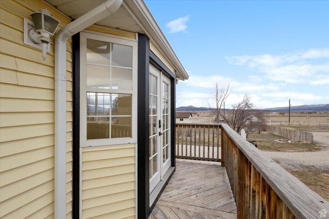 Balcony featuring french doors and a deck with mountain view | Image 31
