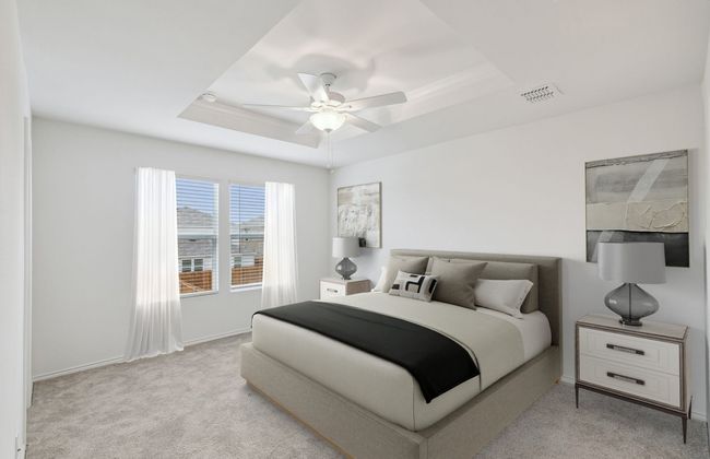Elegant owner's suite with large windows and private bathroom*Photos of furnished model. Not actual home. Representative of floor plan. Some options and features may vary | Image 7