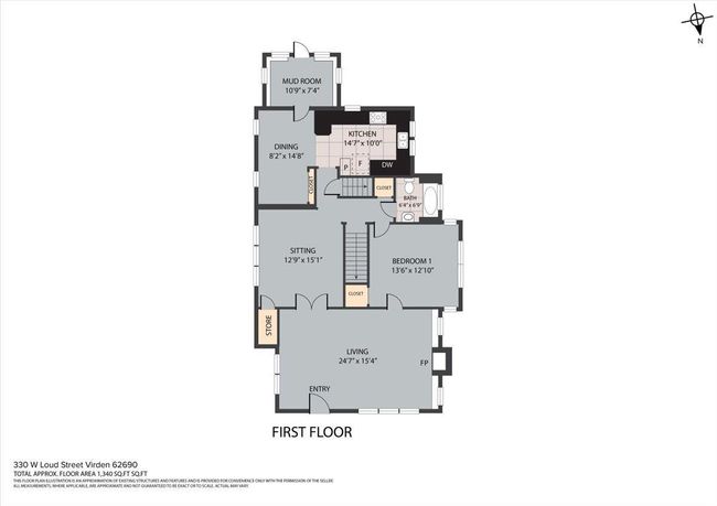 330 W Loud St, House other with 4 bedrooms, 1 bathrooms and null parking in Virden IL | Image 11