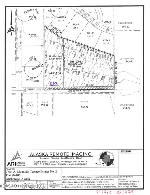 Lot A-2 Mountain Terr Est #2 Lot A-2 Road, Anchorage, AK, 99516 | Card Image