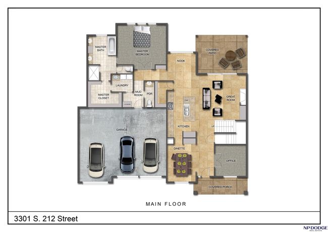 3301 S 212 Th St, House other with 4 bedrooms, 4 bathrooms and 3 parking in Elkhorn NE | Image 37