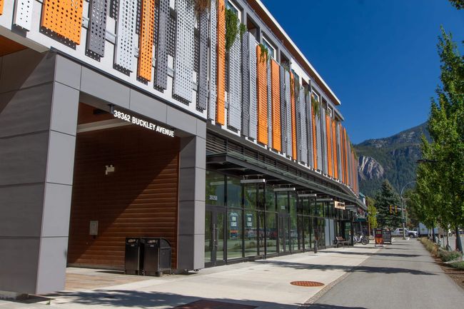 View of building exterior featuring a mountain view | Image 29