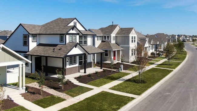 View of front of house featuring a residential view, roof with shingles, a porch, and a front lawn | Image 5