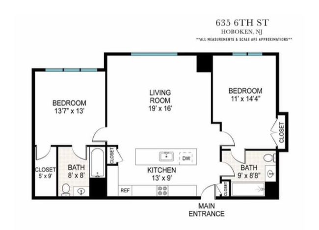 APT-2C - 635 6 Th St, Condo with 2 bedrooms, 2 bathrooms and null parking in Hoboken NJ | Image 12