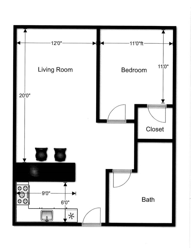 APT-14 - 410 Bryan St, Condo with 1 bedrooms, 1 bathrooms and null parking in Denton TX | Image 13