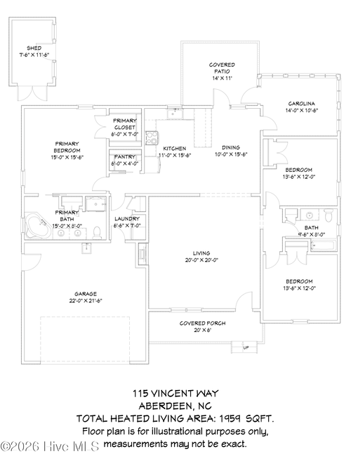 115 Vincent Way, Aberdeen, NC, 28315-2220 | Card Image