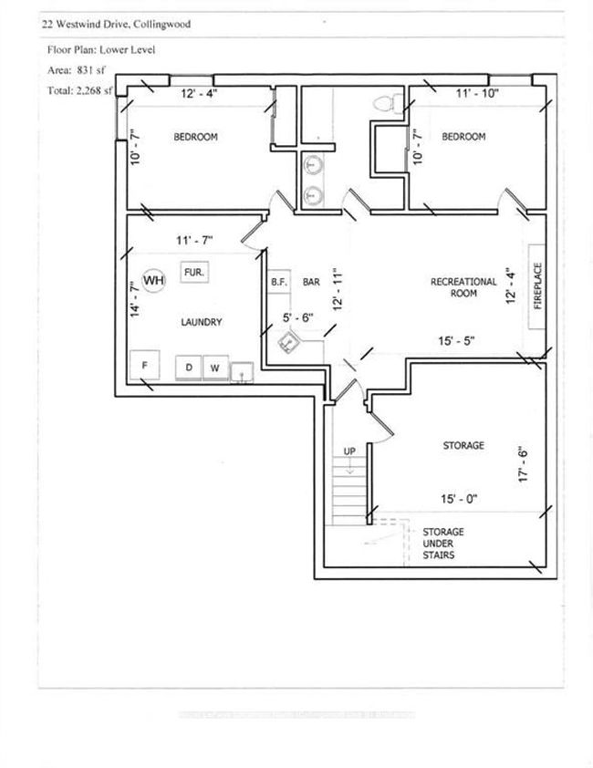 22 Westwind Dr, Condo with 4 bedrooms, 2 bathrooms and 2 parking in Collingwood ON | Image 22