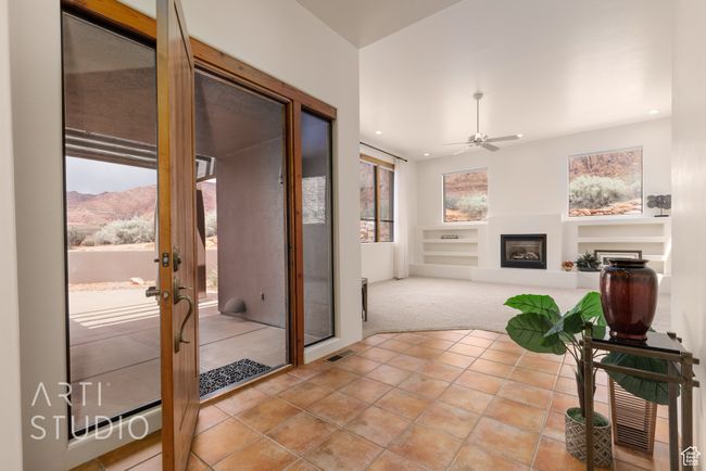 Interior space with visible vents, french doors, recessed lighting, and light colored carpet | Image 12