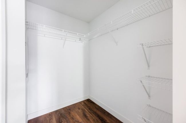 Spacious closet with dark wood-style floors | Image 15
