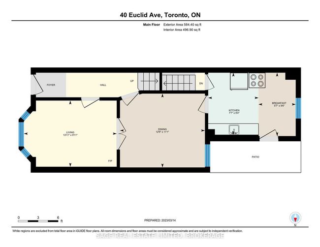 40 Euclid Ave, House attached with 3 bedrooms, 2 bathrooms and 1 parking in Toronto ON | Image 37
