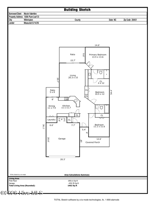 1006 Plum Leaf Ct Se, Leland, NC, 28451-8772 | Card Image