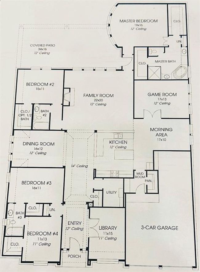 Floor plan. Home has the optional 1/2 bath. | Image 33