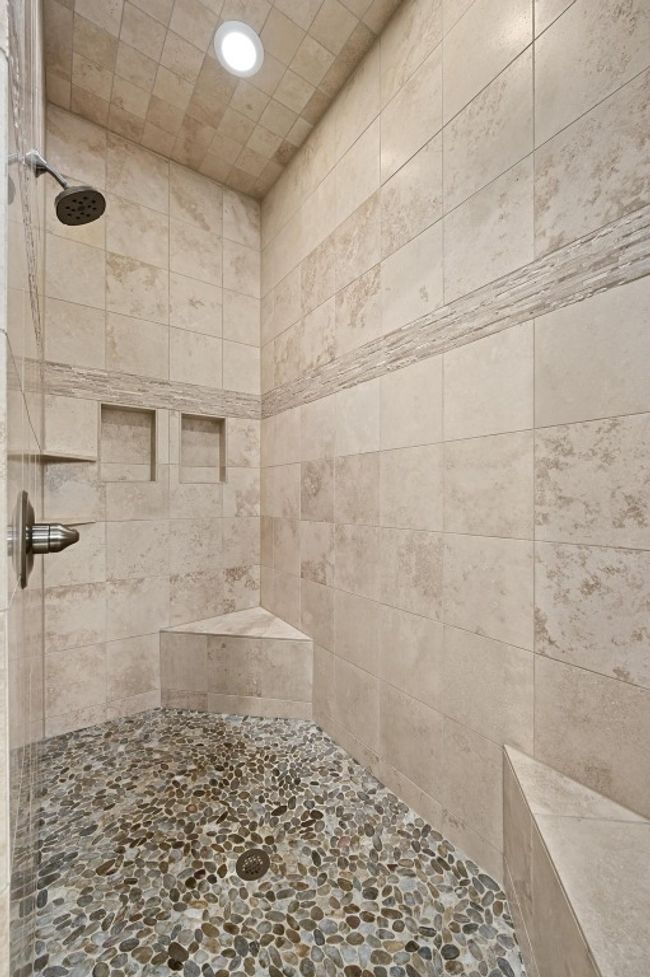 Bathroom with a tile shower and recessed lighting | Image 15