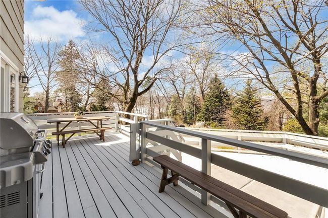Deck off the living room and dining room with Hudson River views. | Image 17