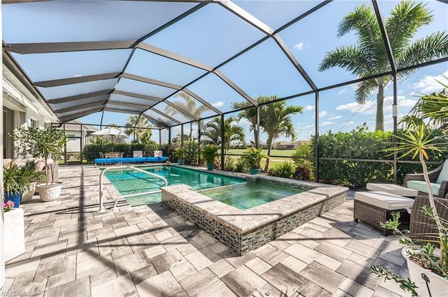 Expanded lanai cage with pool and spa | Image 41