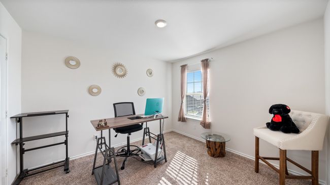 Home office with carpet floors and baseboards | Image 20