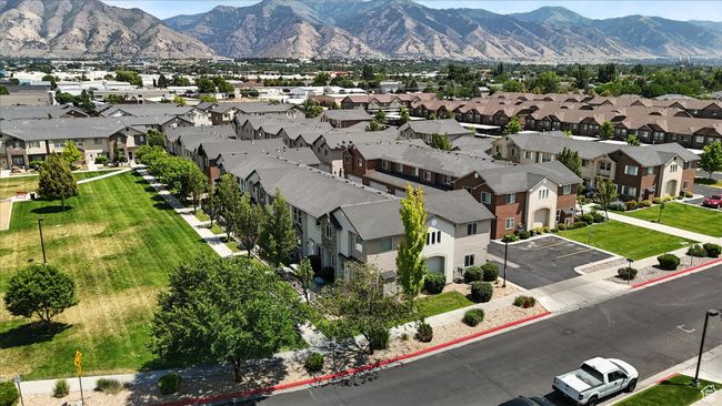 Aerial view of residential area with mountains | Image 36