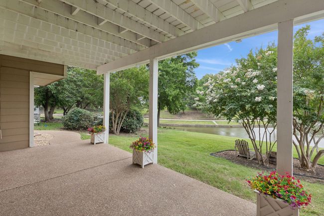 View of patio with a water view | Image 23