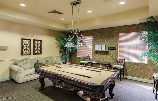 Playroom featuring carpet floors, billiards table, and recessed lighting | Image 31