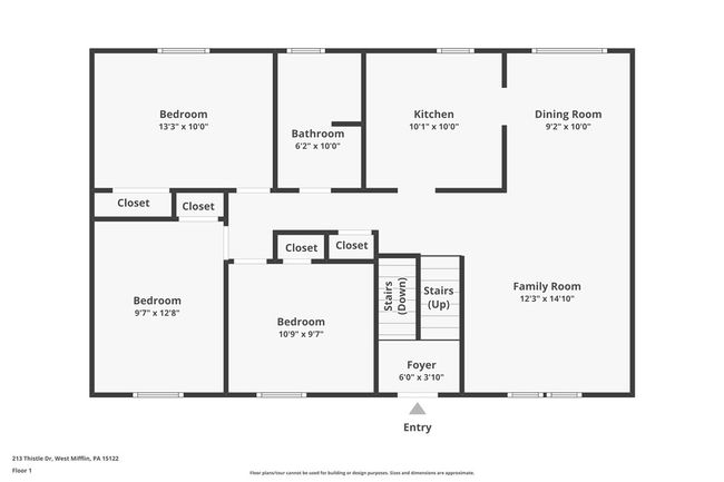213 Thistle Dr, House other with 3 bedrooms, 2 bathrooms and null parking in West Mifflin PA | Image 34