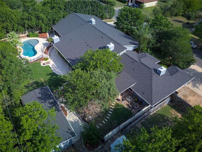 Aerial view of property and surrounding area featuring a pool | Image 31