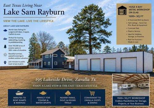 195 Lakeside Dr, Zavalla, TX, 75980-3625 | Card Image