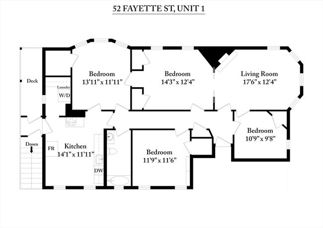 APT-1 - 52 Fayette St, Condo with 4 bedrooms, 1 bathrooms and null parking in Cambridge MA | Image 13