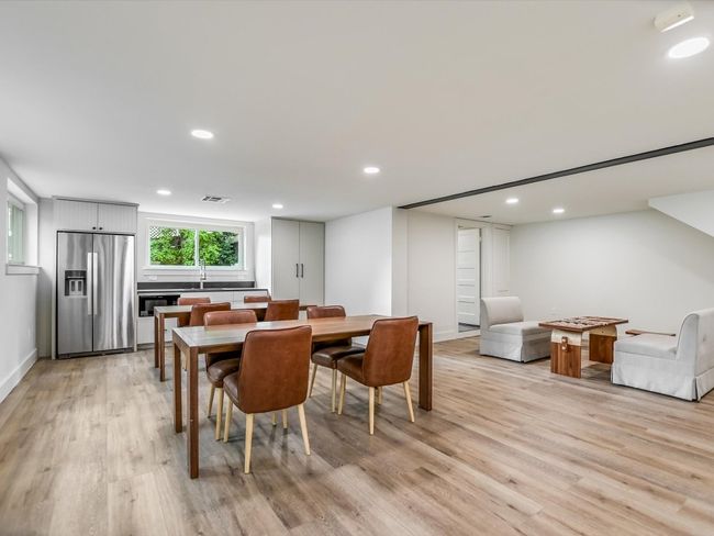 Dining room with recessed lighting, visible vents, and light wood-style flooring | Image 8