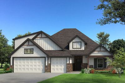 View of front of property featuring a garage and a front lawn | Image 3