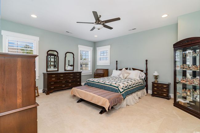 Bedroom with recessed lighting, visible vents, and carpet | Image 19