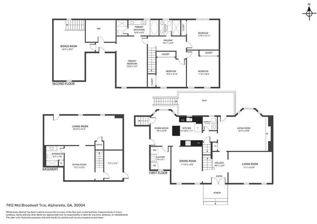7412 Mid Broadwell Trce, House other with 5 bedrooms, 4 bathrooms and 2 parking in alpharetta GA | Image 41
