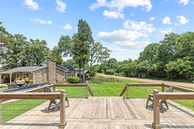Second home deck overlooking expansive yard with water view | Image 18