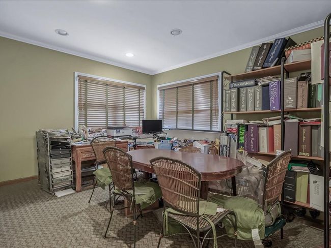 Carpeted office featuring crown molding and recessed lighting | Image 13