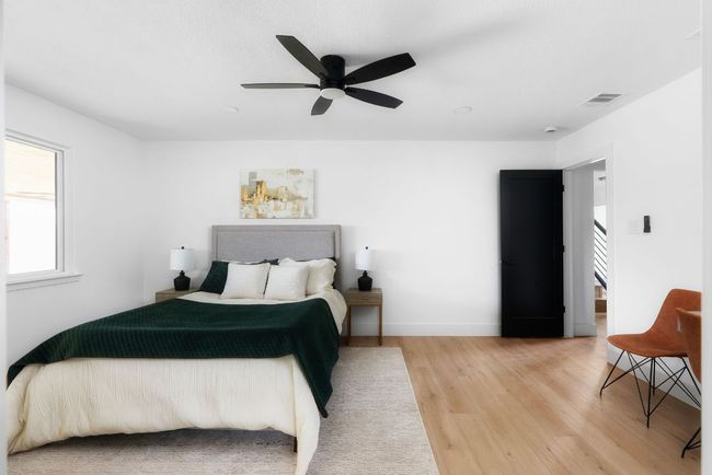 Master bedroom has recessed lights and fan | Image 18