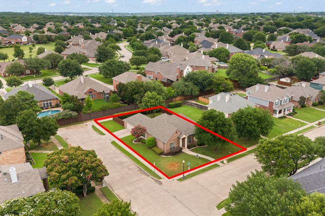 Aerial view of residential area featuring property boundaries highlighted | Image 5