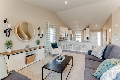 Open concept living with many ways to arrange furniture. Photo is of model home. Colors and options may vary. Ask Sales Agent for details. | Image 1